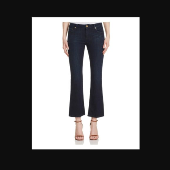 MICHAEL KORS IZZY CROPPED FLARE JEANS in STELLAR WASH  10w +MEASUREMENTS New - Picture 1 of 10